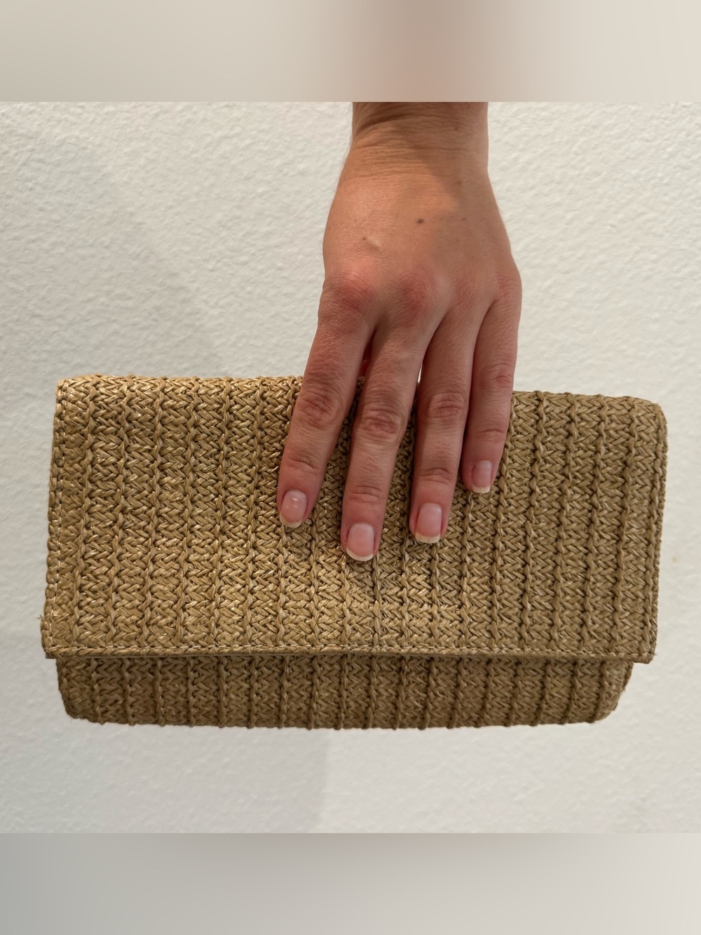 Beige Chain Strap Crossbody Bag